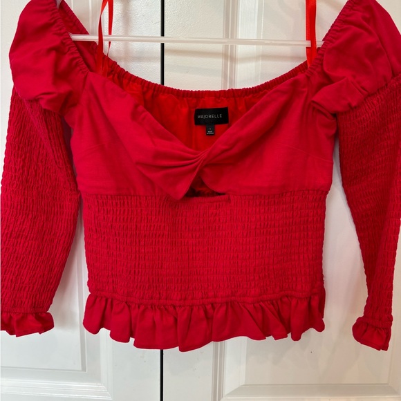 Majorelle of the shoulder red top size small - Picture 2 of 4